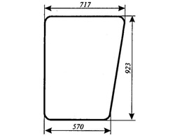 szyba do kombajnu Bizon - boczna prawa górna otwierana (279)