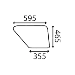 szyba - boczna dolna prawa 7701024740