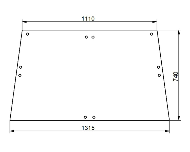 szyba do ciągnika Deutz-Fahr - przednia 520593 (1719)