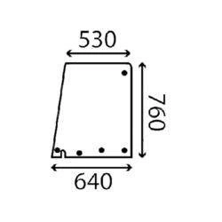 szyba Massey Ferguson - drzwi górna 3104423M1