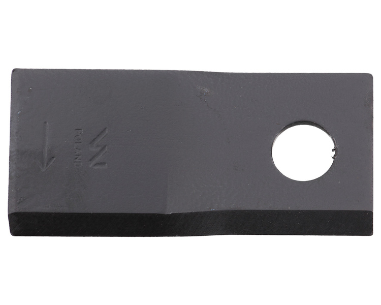 Nóż nożyk kosiarki lewy 107x48x4mm otwór 18.5 Vicon 90261559 WARYŃSKI