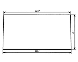 szyba do ciągnika C-360 kabina Naglak Koźmin poszerzana - przednia (774)