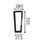 szyba CASE CS 68 75 - przednia dolna lewa 1-34-571-603 (1428)