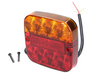 lampa tylna LED z oświetleniem rejestracji 105x105mm 12V