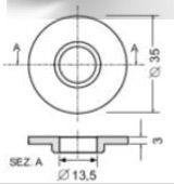 uszczelka, podkładka do montażu szyby ciągnika, koparki 13,5x35mm z kołnierzem