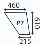 szyba do ciągnika John Deere - drzwi dolna prawa AL27357