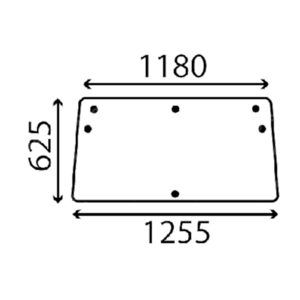 szyba Landini, Massey Ferguson - tylna 3535266M1 (3295)