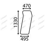 szyba kombajn New Holland - boczna lewa  80425390, 80432261
