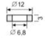 plastikowy dystans do montażu szyb 12x6,8 L=3mm