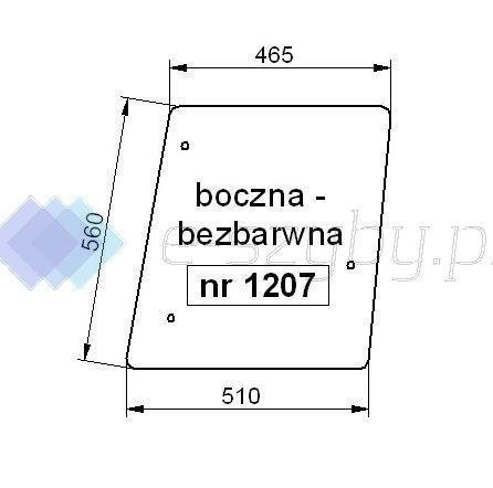 szyba CASE CS 68 75 - boczna (1207)