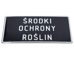 ŚRODKI OCHRONY ROŚLIN - tabliczka - aluminium - 4 kolory