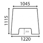 szyba Landini, Massey Ferguson - przednia 3619177M1