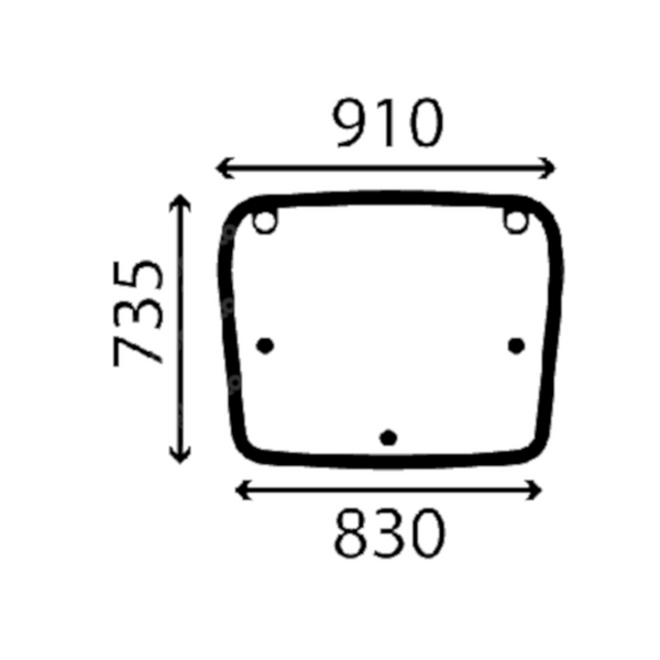 szyba do ciągnika Deutz-Fahr - dachowa 0.014.5497.0/20