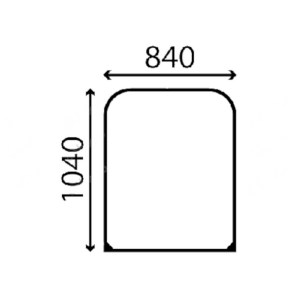 szyba koparka Case, Kobelco, New Holland - przednia laminowana KHN25620, LQ50C00002S002 (3984)