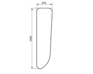 szyba koparka CAT - boczna lewa 132-5097 (2059)