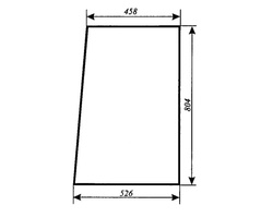 szyba do ciągnika T25 kabina POM Zamość - drzwi górna (lewa, prawa) (339)