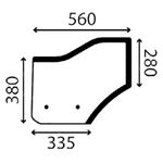 szyba Yanmar - drzwi dolna lewa 172527-67240