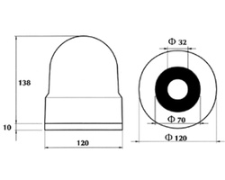 Lampa obrotowa 24 V kogut magnes 420M/24.05