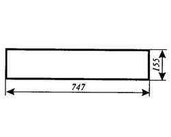 szyba do ciągnika URSUS 2812, MF-255 kabina Zamość - tylna dolna ver.III (592B)