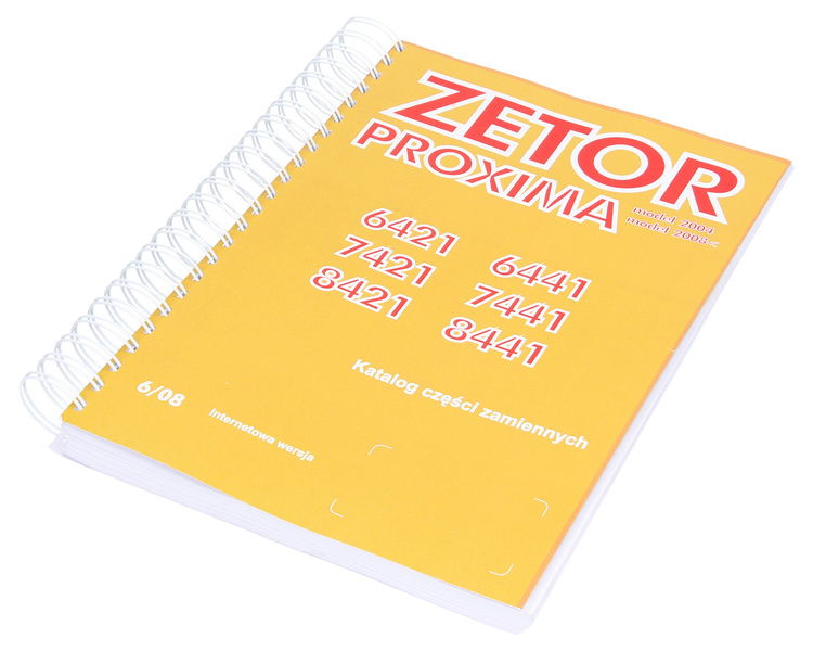 katalog części zamiennych Zetor Proxima 6421, 6441, 7421, 7441, 8421, 8441