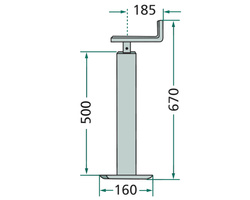 Stopa podporowa podpora regulowana przyczepy Simol 1000kg