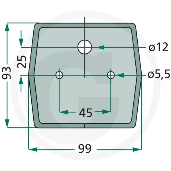 Lampa tylna przyczepki 99x93cm