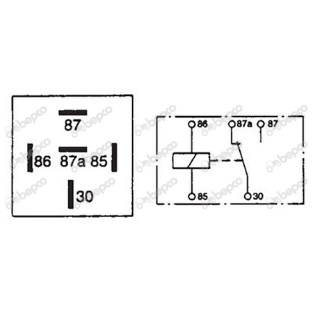 przekaźnik 14V, 40/30A 5PIN do ciągnika Deutz, Same, Lamborghini, John Deere