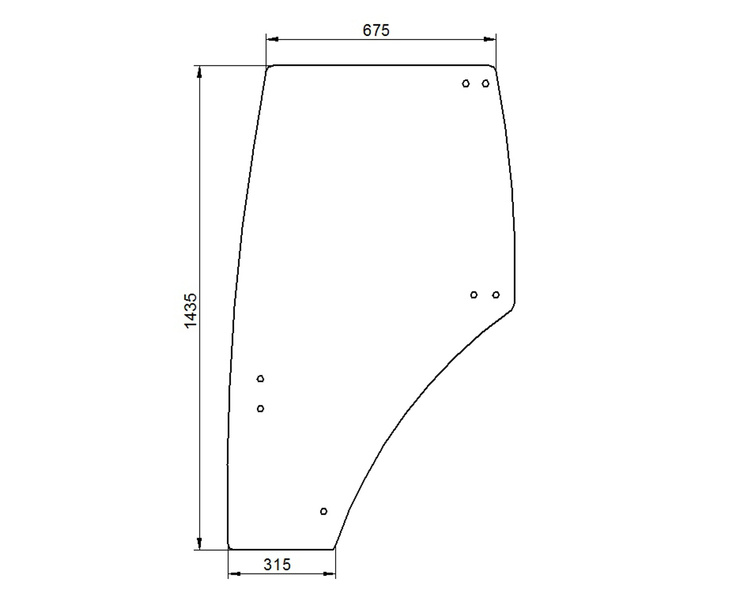 szyba do ciągnika Fendt - drzwi lewe 117810030010 (1071)