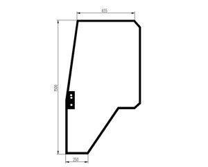 szyba koparko-ładowarka Massey Ferguson - drzwi lewe 3512264M1 (4112)