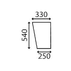 szyba Landini, Massey Ferguson - przednia dolna  1427213M1