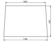 szyba do ciągnika Case - przednia 1284750C1 (1626)
