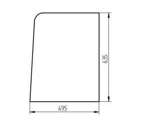 szyba Volvo - boczna prawa tylna 7418291 (2967)
