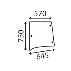 szyba do ciągnika Same - boczna otwierana 04439282