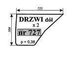 szyba Pronar Zefir 85 - drzwi dolna (lewa, prawa) (727)