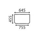 szyba Hitachi - przednia dolna 4684423 (5343)
