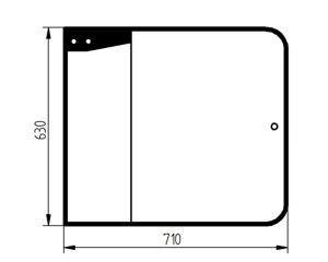 szyba ładowarka teleskopowa JCB - tylna 927/18200 (4289)