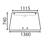 szyba Deutz-Fahr - przednia otwierana FRA-0505102642
