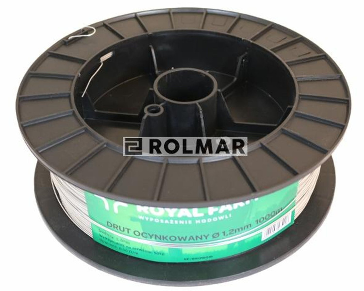 Drut do pastucha 1000m ocynkowany fi 1.2 mm ROYAL FARM