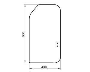 szyba Volvo - drzwi górna przesuwana 14506773, 14521276 (1972)