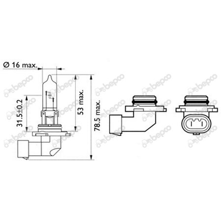 żarówka AA.9005, 12V, 65W, HB3 John Deere RE179326