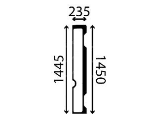 szyba Hitachi - drzwi tylna sekcja 4635163 (1918)