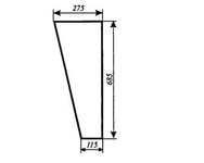 szyba do ciągnika C-330 kabina Sokółka - przednia dolna (lewa, prawa) (304)