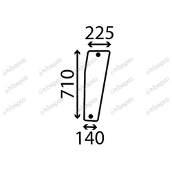 szyba Landini, McCormick - przednia dolna prawa 3659555M1 (4575)