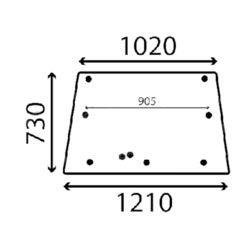 szyba Massey Ferguson - tylna 3306120M1