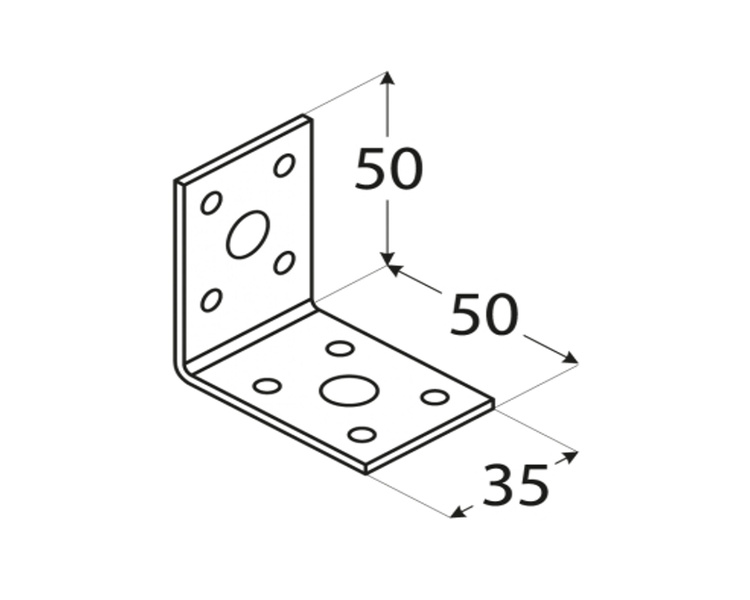 Kątownik łącznikowy 50x50x35x2,5 dmx