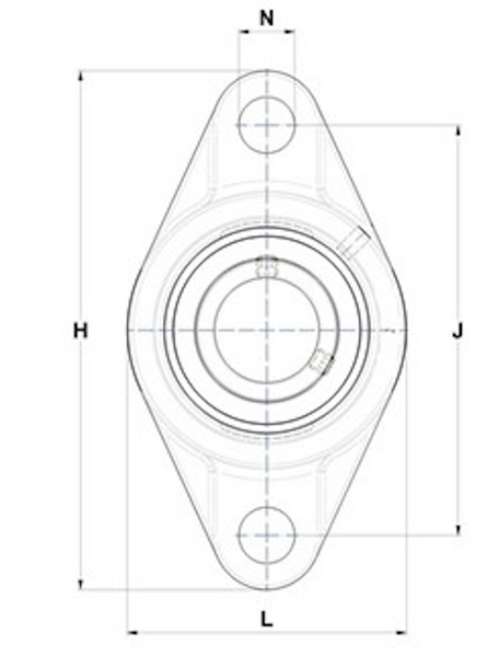 łożysko samonastawne wzmocnione w oprawie UCFL204 20mm NKL