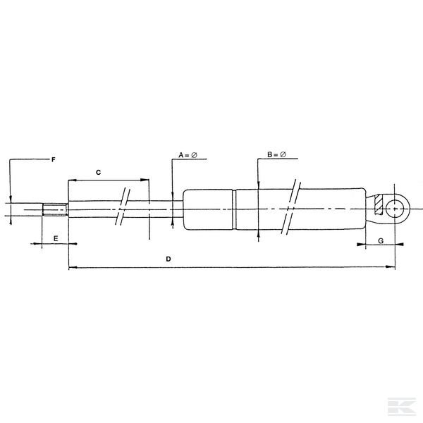 siłownik amortyzator gazowy STABILUS Bloc-o-lift 168mm F=400N 803554