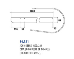 Osłona podbieraka prasa John Deere 224 E37312 14049EL