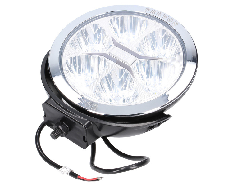 reflektor drogowy i pozycyjny LED WESEM 180mm z ramką chromowaną FERVOR 180 LUM2.51200