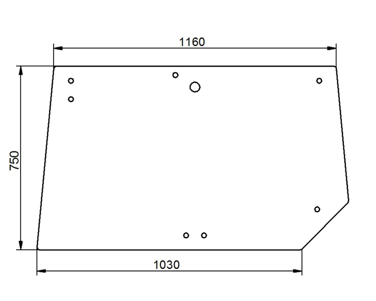 szyba tylna do ciągnika John Deere tylna RT6005023210